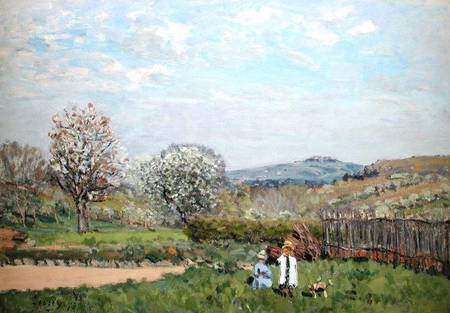 Children playing in the Meadow à Alfred Sisley