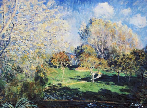 Le jardin des Monsieur Hoschedé à Montgeron à Alfred Sisley