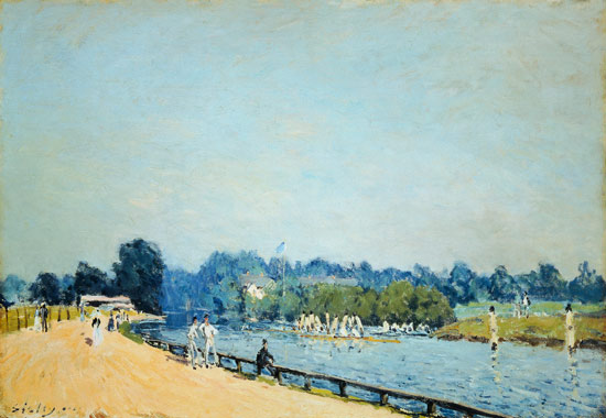 le chemin vers Hampton Court à Alfred Sisley