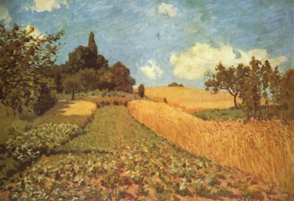 champ de grain à Alfred Sisley