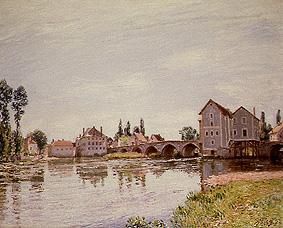 Moret, Fleuve et pont à Alfred Sisley