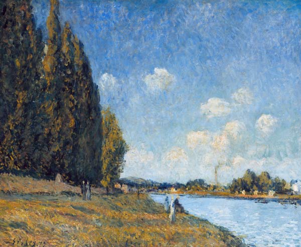 The Seine at Billancourt à Alfred Sisley