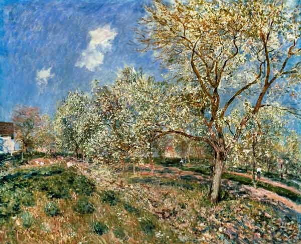Springtime at Veneux à Alfred Sisley