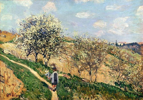Springtime at Bougival à Alfred Sisley
