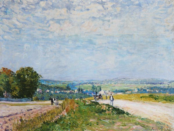 The Road to Montbuisson at Louveciennes à Alfred Sisley