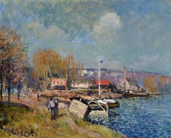 The Seine at Port-Marly à Alfred Sisley
