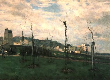 View of Montmartre from the Cite des Fleurs, Les Batignolles à Alfred Sisley
