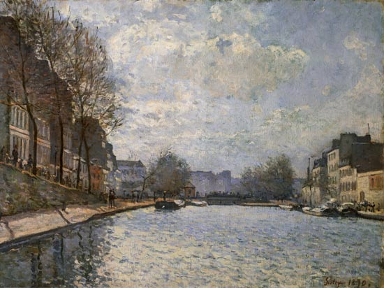 Vue du canal Saint-Martin, Paris à Alfred Sisley