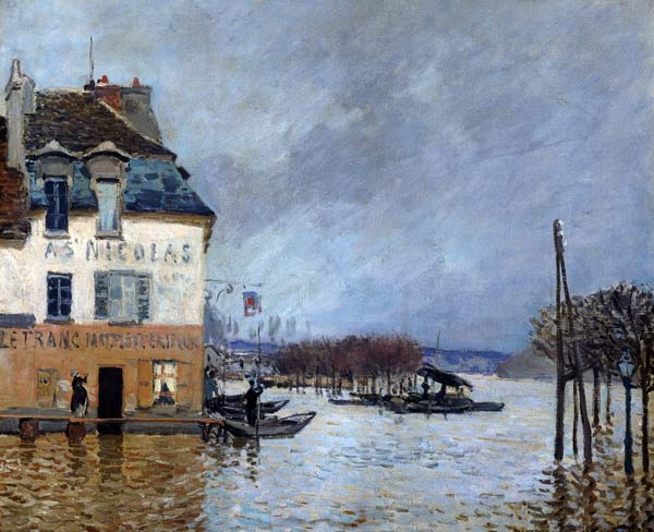 The Flood at Port-Marly à Alfred Sisley