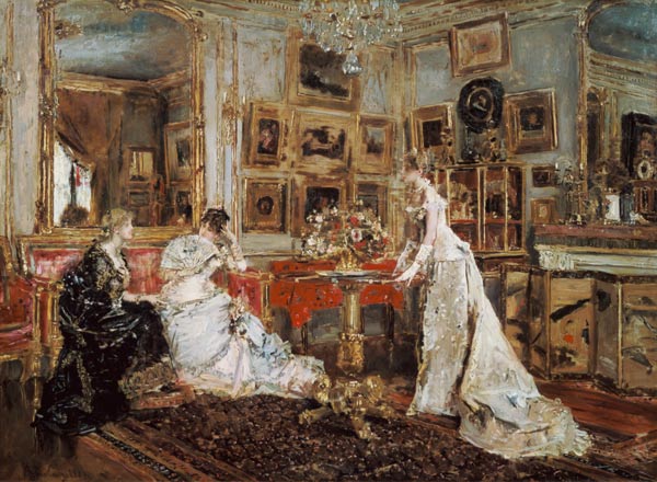 Das Schreibzimmer des Malers”, 1880. à Alfred Stevens