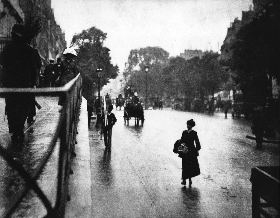 Paris Straßenszene mit Fußgängern à Alfred Stieglitz