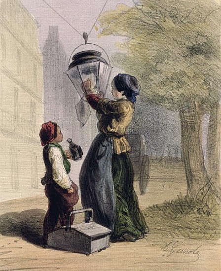 The Lamplighter, from ''Les Femmes de Paris'', 1841-42 à Alfred Andre Geniole
