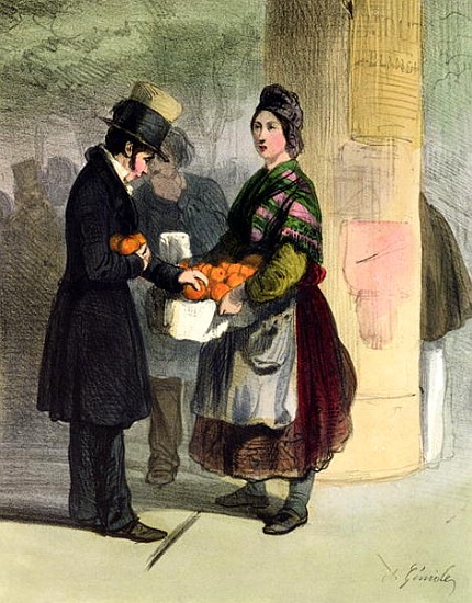 The Orange Seller, from ''Les Femmes de Paris'', 1841-42 à Alfred Andre Geniole