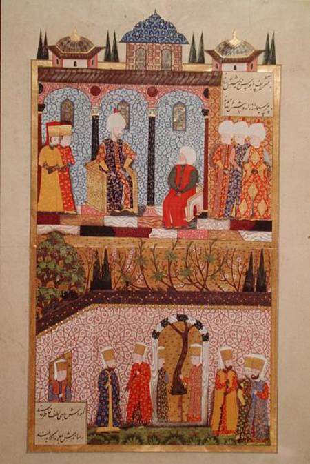 The presentation of gifts to Suleyman I (1495-1566) on the occasion of the circumcision of his sons à Ali Amir Ali Amir Beg