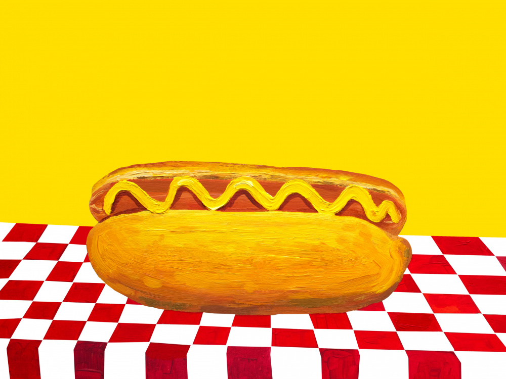Hot Dog With Mustard Red Check Yellow à Alice Straker