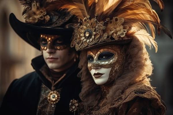 Venetiaanse maskers à Alida Jorissen