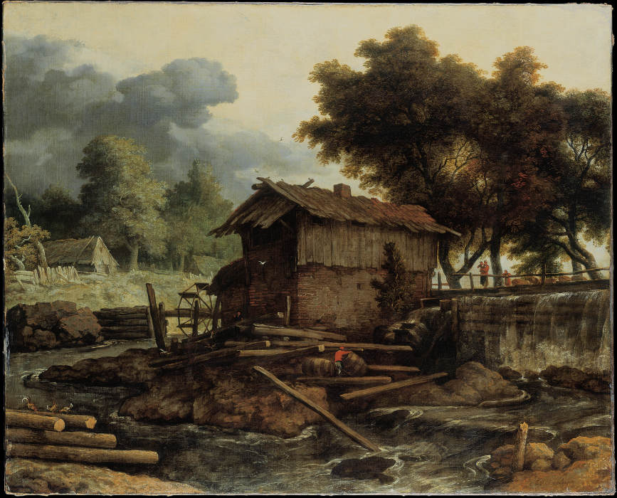 Landscape with Sawmill à Allaert van Everdingen