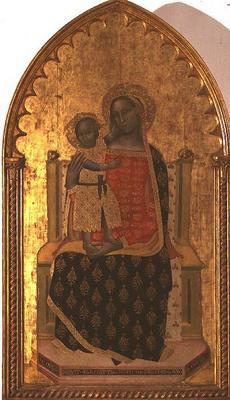 Madonna and Child Enthroned, 1372 (tempera on panel) à Allegretto Nuzi