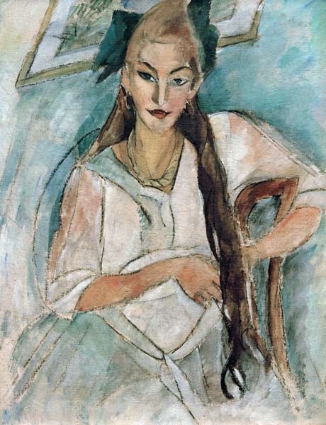 Portrait of a Girl with Braid à Alma del Banco