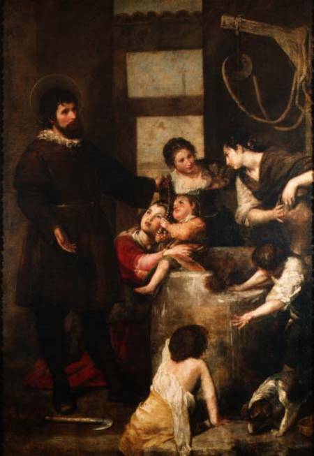 St. Isidore saves a child that had fallen in a well à Alonso Cano
