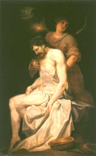 Le Christ mort d'un ange étayé à Alonso Cano