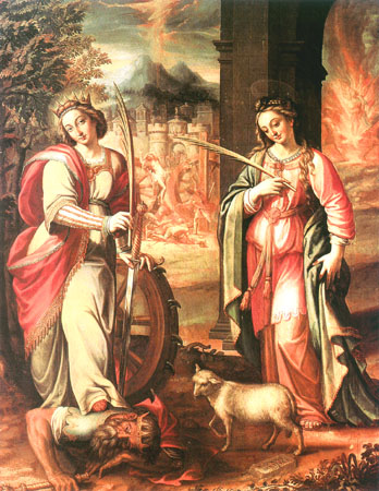 Ceux Saint Caterina et Agnès à Alonso Sánchez-Coello