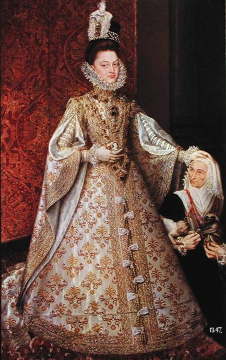 The Infanta Isabel Clara Eugenia (1566-1633) with the Dwarf, Magdalena Ruiz à Alonso Sánchez-Coello