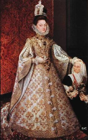 The Infanta Isabel Clara Eugenia (1566-1633) with the Dwarf, Magdalena Ruiz