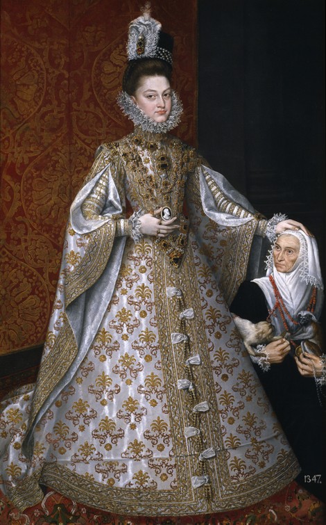 The Infanta Isabel Clara Eugenia (1566-1633) with the Dwarf, Magdalena Ruiz à Alonso Sanchez Coello