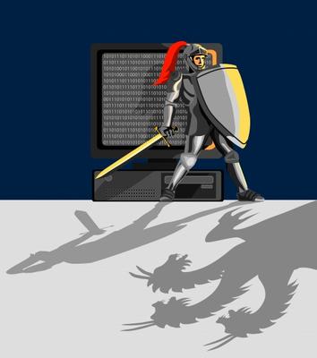 Knight protecting your computer à Aloysius Patrimonio