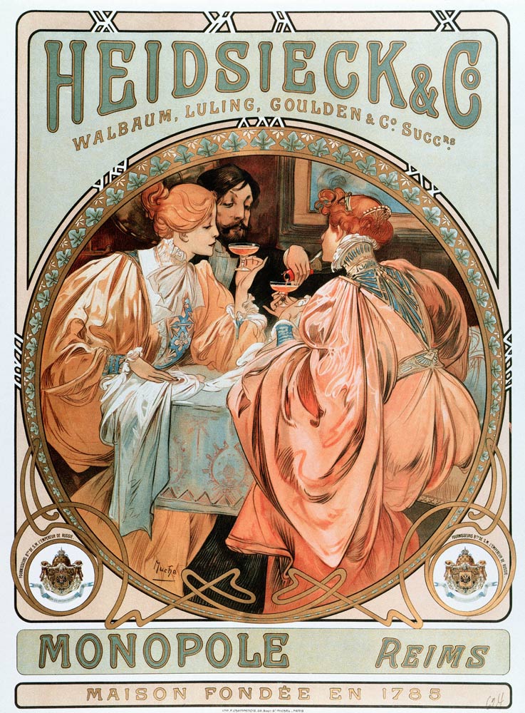 Heidsieck & Co à Alphonse Mucha