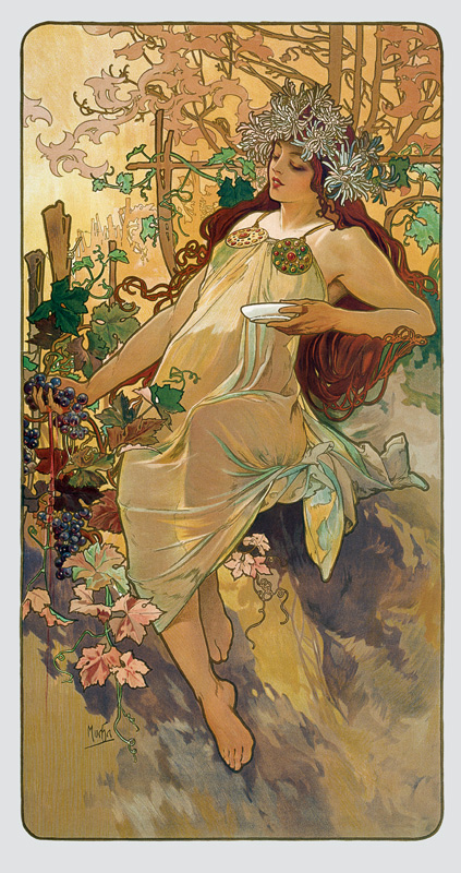 Saisons : l'automne. à Alphonse Mucha