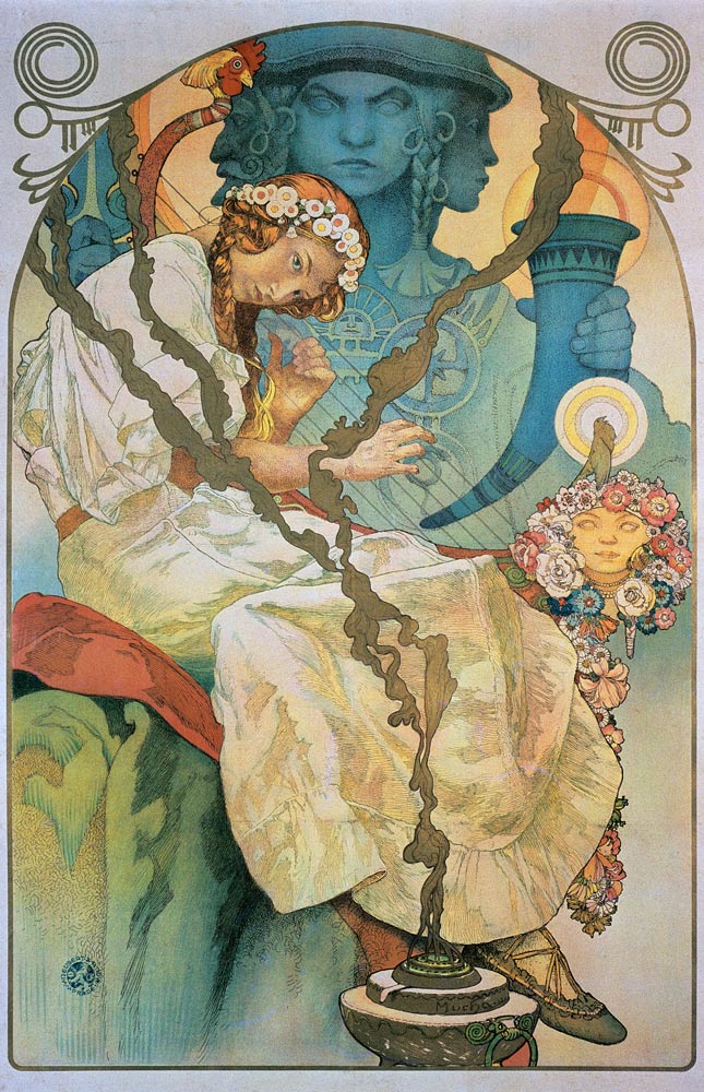 Affiche pour l'exposition Epos, le slave. à Alphonse Mucha