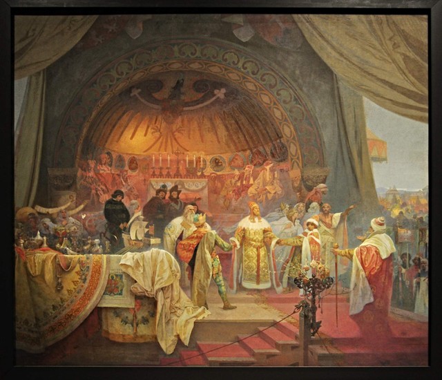 Ottokar II of Bohemia. The Union of Slavic Dynasties (The cycle The Slav Epic) à Alphonse Mucha