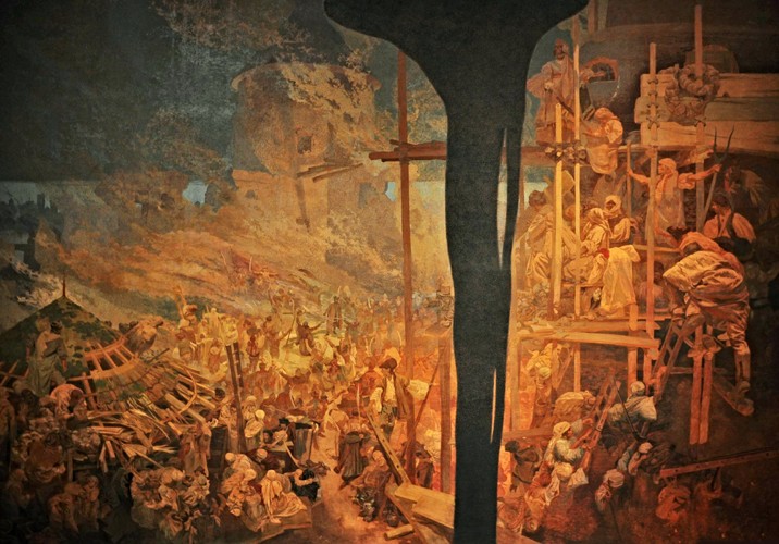 The Defense of Sziget against the Turks by Nicholas Zrinsky (The cycle The Slav Epic) à Alphonse Mucha