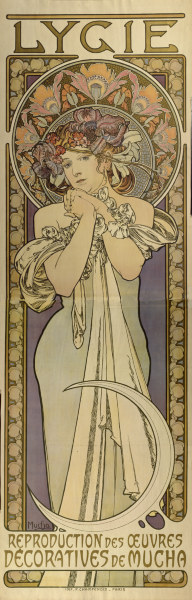 Lygie - Reproduction des oeuvres decoratives de Mucha (Lygie - Wiedergabe der dekorativen Werke von  à Alphonse Mucha