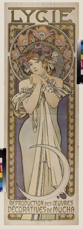 Poster for the dance group Lygie (Upper part) à Alphonse Mucha