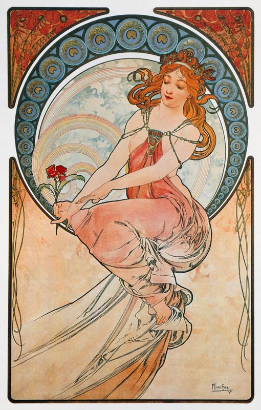 Quatre arts : La peinture. à Alphonse Mucha