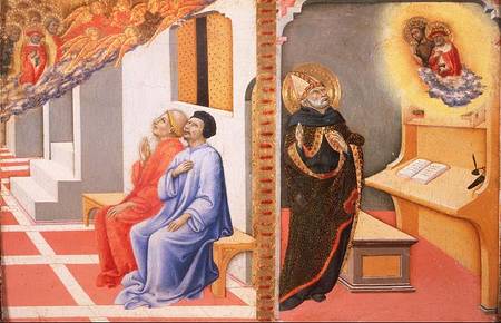 The Visions of (LtoR) St. Jerome and St. John the Baptist à also Ansano di Pietro di Mencio Pietro