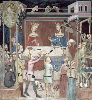 Satan Asking God to Tempt Job, 1356-67 (fresco) à also Manfredi de Battilori Bartolo di Fredi