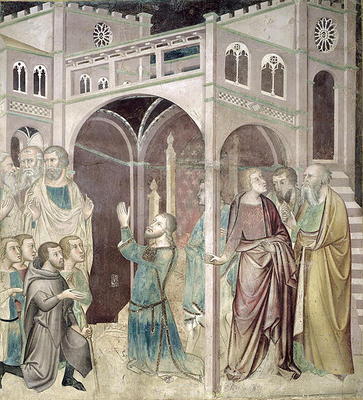 Job Thanking God, 1356-67 (fresco) à also Manfredi de Battilori Bartolo di Fredi