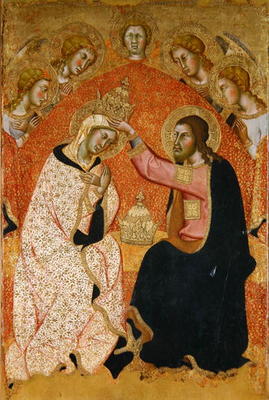 The Coronation of the Virgin (tempera on panel) à also Manfredi de Battilori Bartolo di Fredi