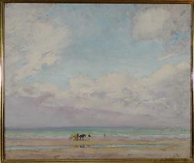 Clamming, Normandy Beach, c.1911