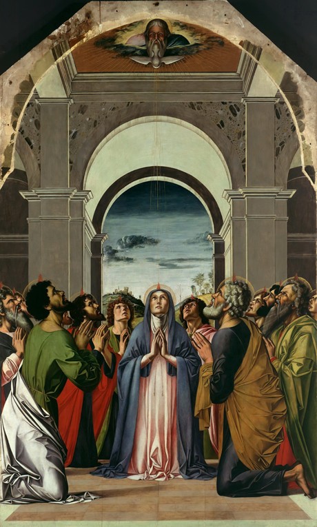 The Descent of the Holy Spirit. Central Panel of Polyptich of the Pentecost à Alvise Vivarini