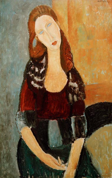 A.Modigliani, Jeanne Hébuterne, seated à Amadeo Modigliani