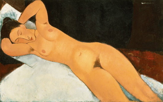nu avec la chaîne de col à Amadeo Modigliani