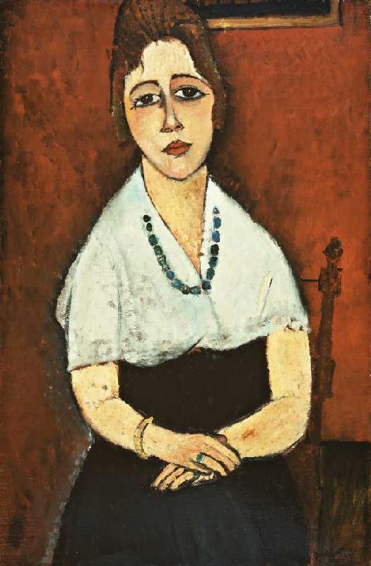 Jeune femme avec la chaîne de col (Elena Picard) à Amadeo Modigliani