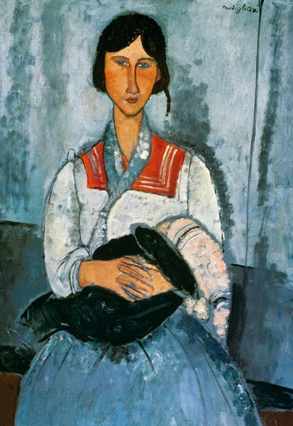 Gypsy Woman with a Baby à Amadeo Modigliani