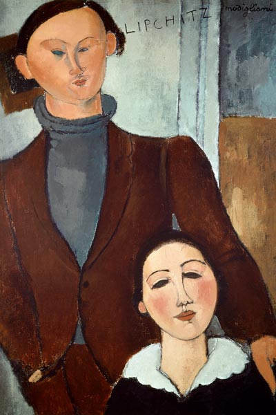Jacques Lipschitz and his wife. à Amadeo Modigliani