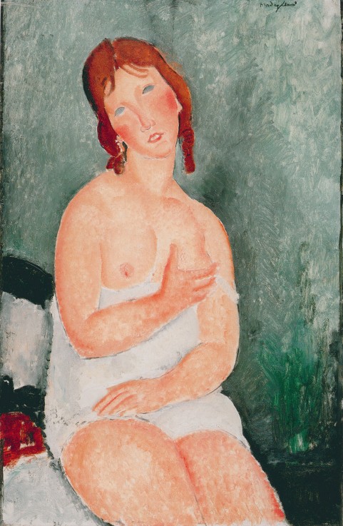 Young Woman in a Shirt à Amadeo Modigliani